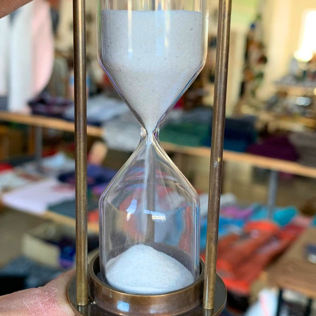Vintage Brass 3-Minute Hourglass – Zee Bee Market LLC