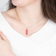 Brayden Scarlet Pendant Necklace on model