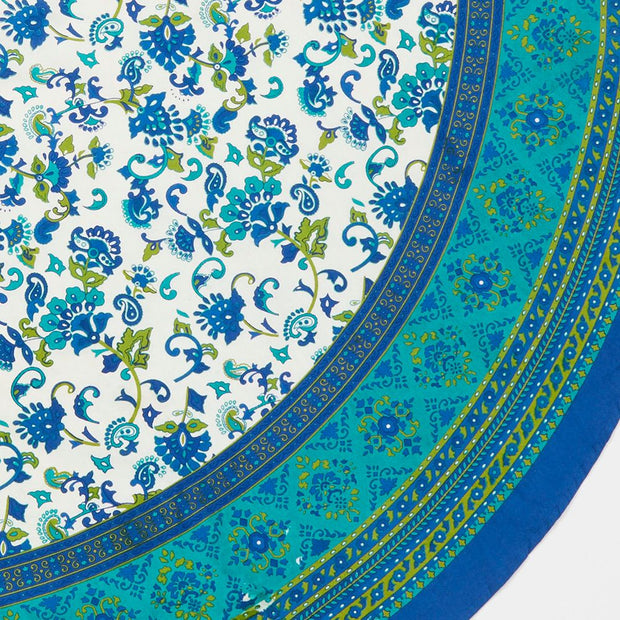 Monsoon Flower Round Tablecloth 70" print detail
