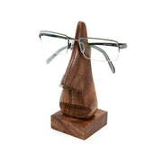 Wooden Nose Repose Eyeglass Holder side view