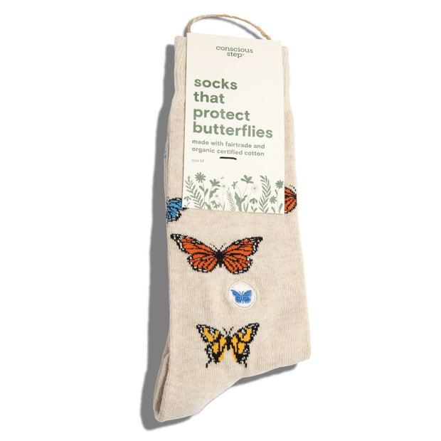 Conscious Step Socks that Protect Butterflies tagged
