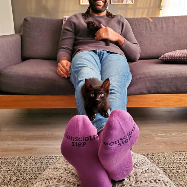 Conscious Step Socks That Save Cats lifestyle with a kitty 