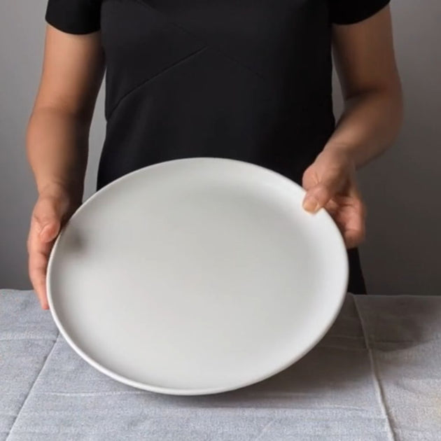 Stoneware Flat Dinner Plate Edan 11.2