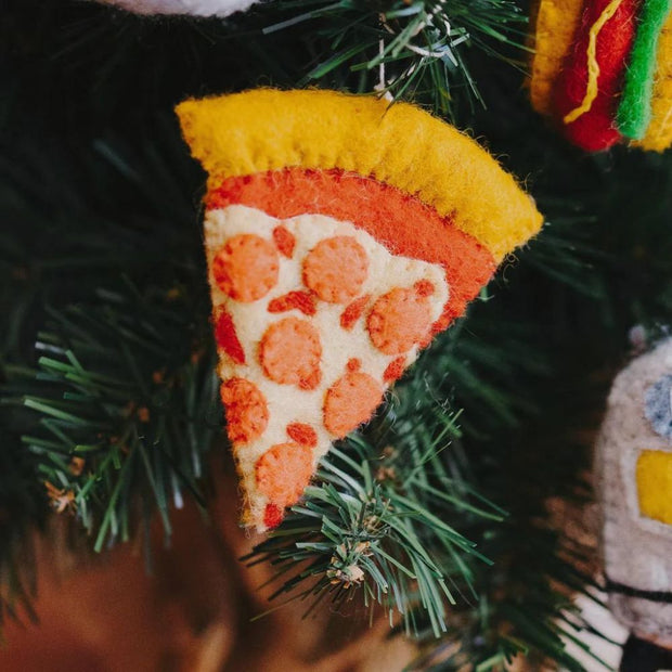 Felt Pizza Slice Ornament lifestyle