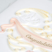 Quilled Wedding Doves in Heart Shaped Greeting Card detail