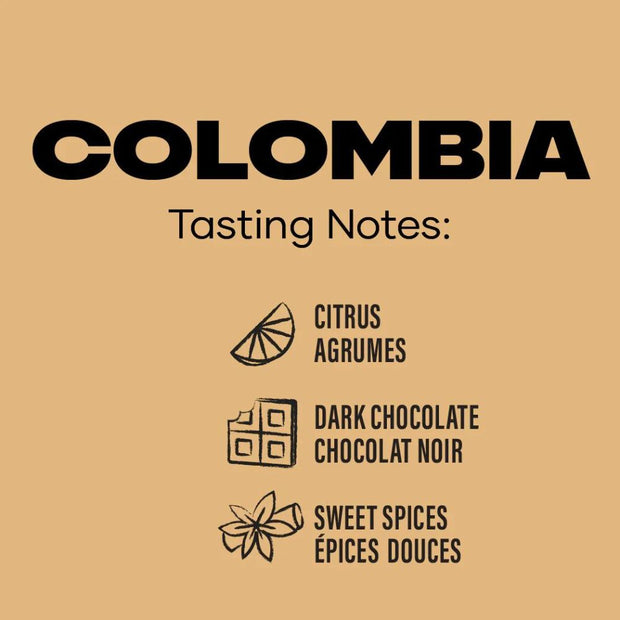 Level Ground Colombia Dark & Strong Coffee Whole Bean tasting notes