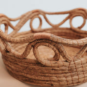 Natural Waves Pine Needle Basket closeup detail