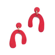 Asymmetrical Clay Post Earrings