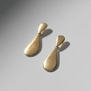 Rover & Kin Luxe Brass Teardrop Earrings flat