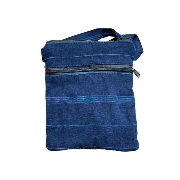 Two-Zip Tapestry Fabric Passport Bag back view