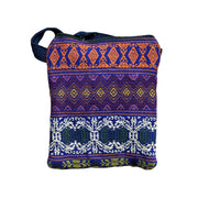 Two-Zip Tapestry Fabric Passport Bag front