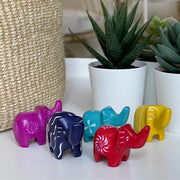 Tiny Soapstone Trunk Up Elephants lifestyle