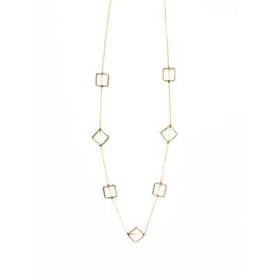 Square and Diamond Shapes Necklace