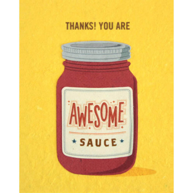 Awesome Sauce Thank You Card by Good Paper
