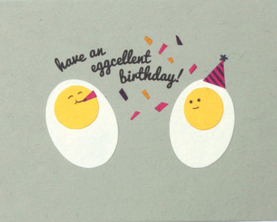Eggcellent Birthday Greeting Card by Good Paper