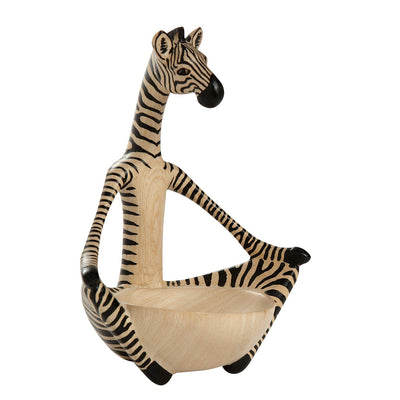 Sitting Yoga Zebra Wood Bowl