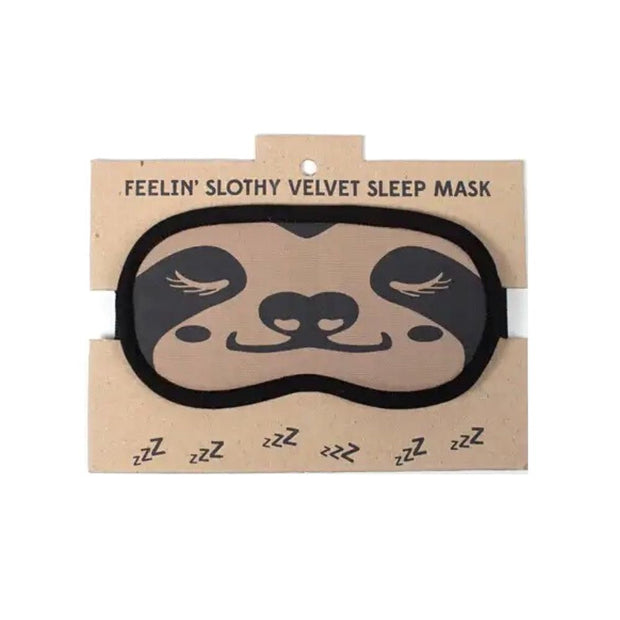 Feelin' Slothy Velvet Sleep Mask in package