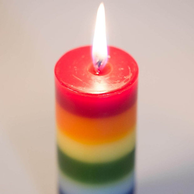 Chakra Unscented Candle in a Gift Box closeup