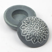 Stone Incense & Candle holder open 