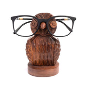 Hoodwink Owl Eyeglass Holder shown with glass