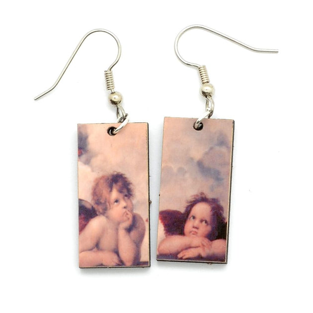 $20 and Under – Tagged Art Image - Sistine Madonna Angels Dangle  Earrings– Zee Bee Market LLC