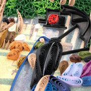 Quilled Sunday Afternoon on the Island of La Grande Jatte by Seurat Greeting Card detail