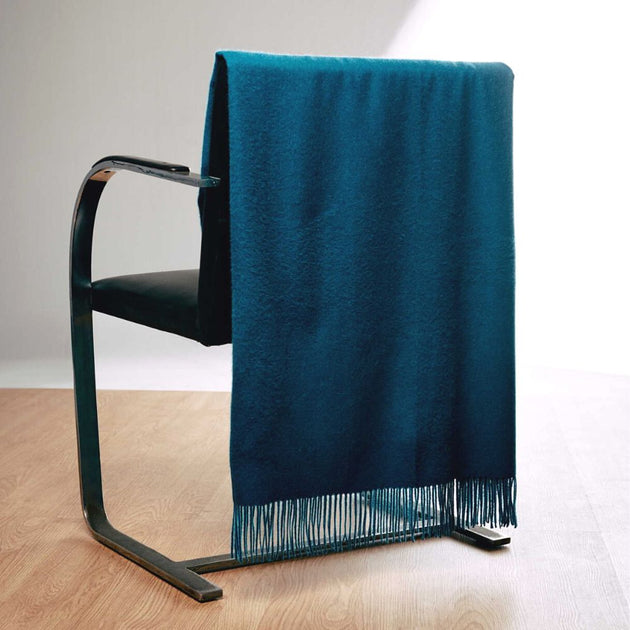 Baby Alpaca Blanket Throw Teal