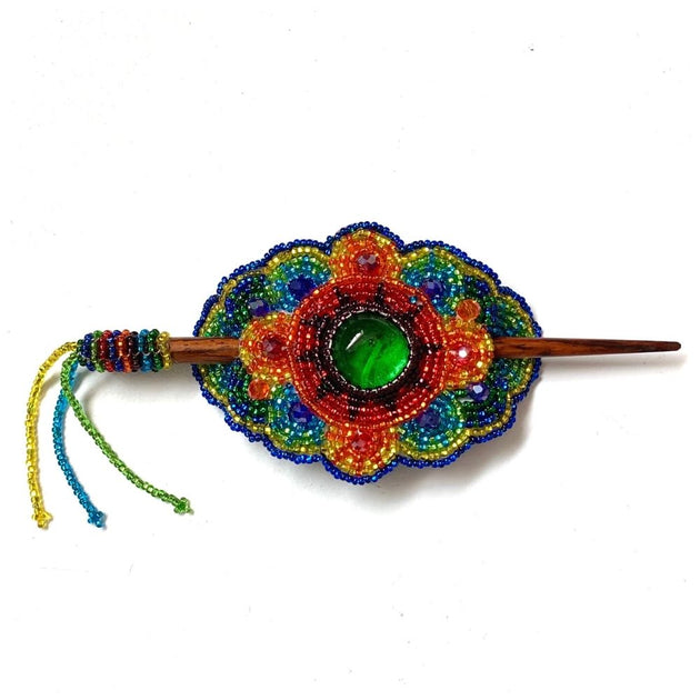 Beaded_Barrette_with_Stick_rai  display picture 1