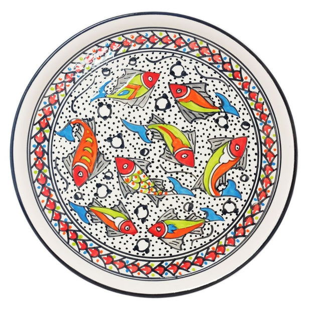 Rainbow Fish Hand-painted Ceramic Tapas Server Set platter only