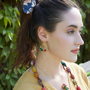 Kantha Petite Gilded Hoop Earrings model