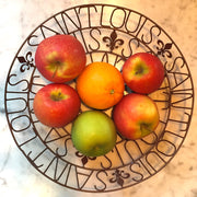 EXCLUSIVE Recycled Metal St Louis Bowl with fruit