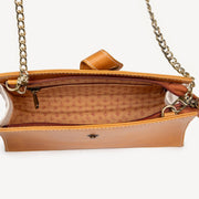 FOUND by JOYN Crossbody Leather Bag with Chain Strap interior