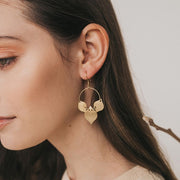 Chameli Earrings - Gold Leaf model
