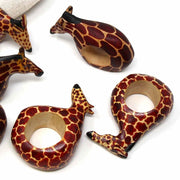 Mahogany Giraffe Napkin Ring detail
