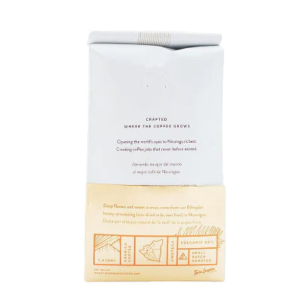 Honey Bear Reserve Organic Medium Roast Premium Coffee 10.6oz Whole Bean back of bag