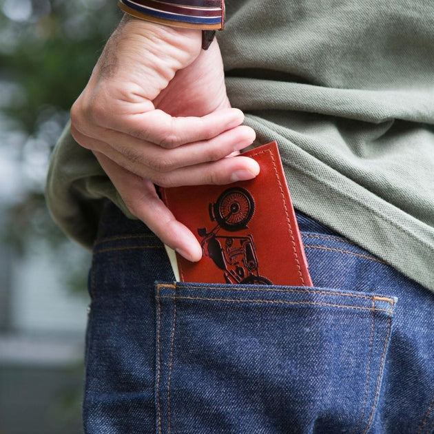 Compact Leather Wallet - Open Road