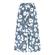 Organic Cotton Trousers Painted Floral Charcoal