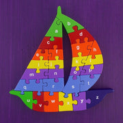 Wooden A-Z Jigsaw Puzzle - Sail Boat