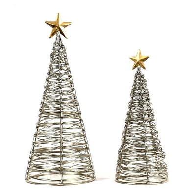 Wrapped Wire Tree with Gold Star