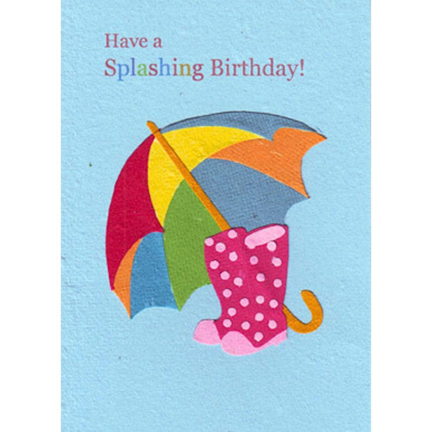 Splashing Birthday Greeting Card