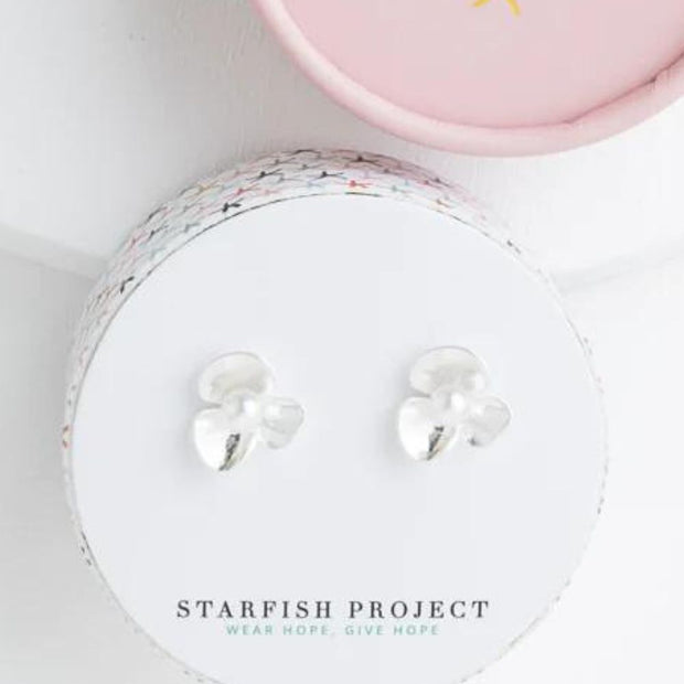 Perennial Bloom Post Earrings in Silver in gift box
