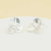 Perennial Bloom Post Earrings in Silver styled