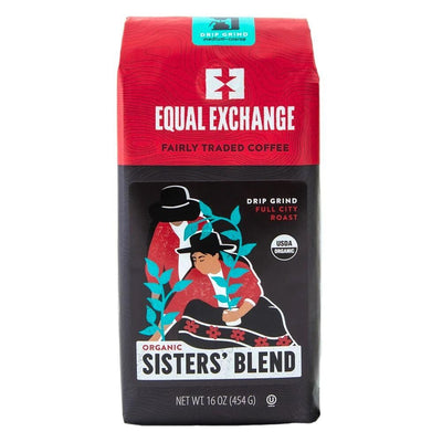 Equal Exchange Organic Sisters' Blend Coffee 1 lb Ground bag - front