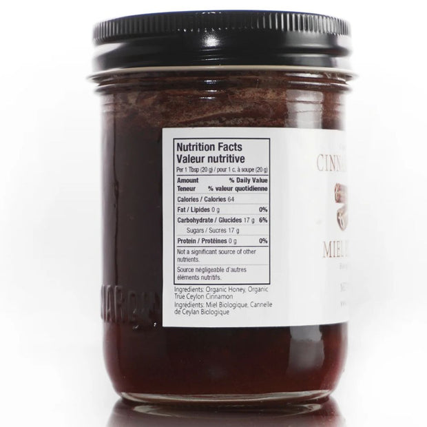 Cinnamon & Honey 12.3oz Jar by African Bronze Honey Co. nutrition facts
