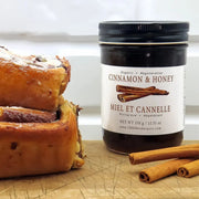 Cinnamon & Honey 12.3oz Jar by African Bronze Honey Co. styled with pastry