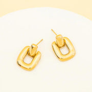 Buckled Up Gold Post Earrings styled