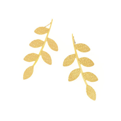 Flourish Vine Leaf Post Earrings