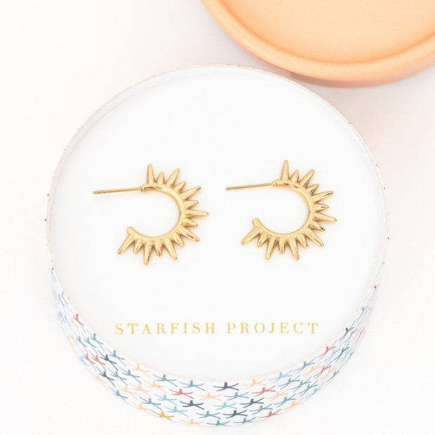 Glow Up Open Hoop Earrings in gift box