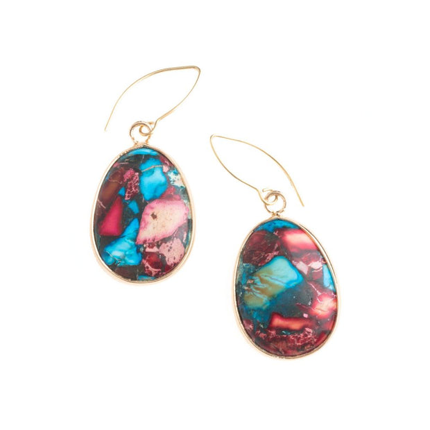 Mosaic Jasper Drop Earrings