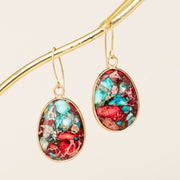 Mosaic Jasper Drop Earrings styled